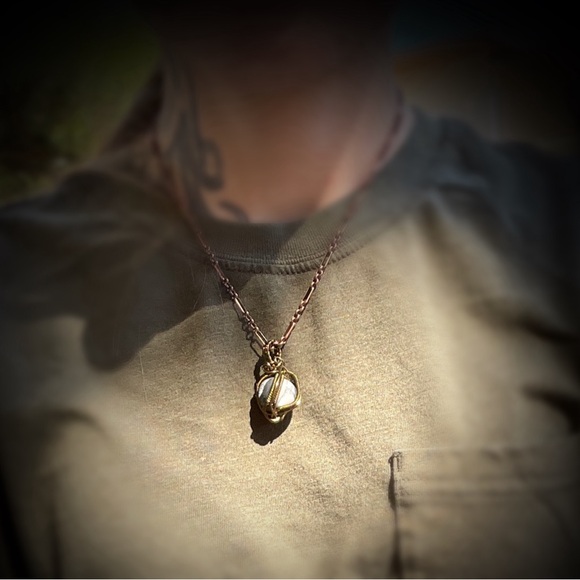 Hand Crafted Carved Jasper Bead Pendant - Picture 7 of 11